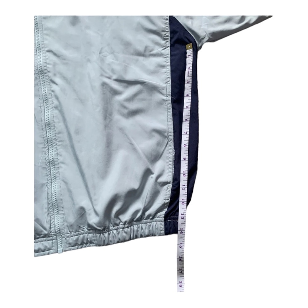 Adidas Track Jacket Mens 42/44 Large Full Zip Powder Blue Long Sleeve - Picture 5 of 10